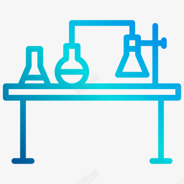 科技科学实验室科学153线性梯度图标