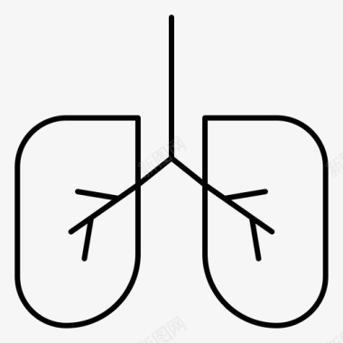 肺解剖学肺生物学图标