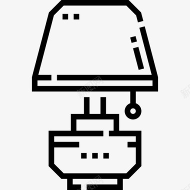 台灯PNG免抠台灯家用电器49直线型图标