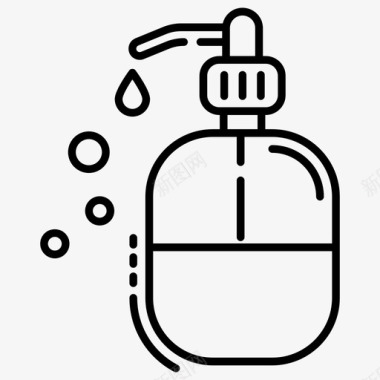 液体皂液器泡沫分配器洗手液图标