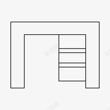 办公桌背景装饰办公桌装饰家具图标