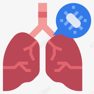 肺肺病毒传播63扁平图标