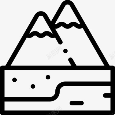 阿尔卑斯山阿尔卑斯山欧洲9线性图标