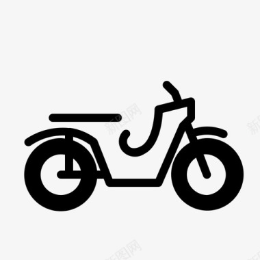 小熊摩托车摩托车交通工具图标