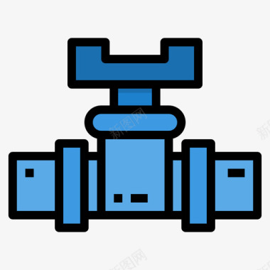 天然耐热天然气管道工工具16线性颜色图标