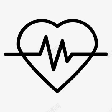 心跳线图脉搏健身健康图标