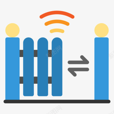 免抠围栏围栏物联网153平坦图标