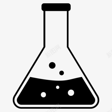仓储类图标锥形瓶实验工具实验室仪器图标