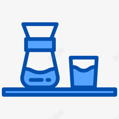 定位蓝色咖啡呆在家39蓝色图标
