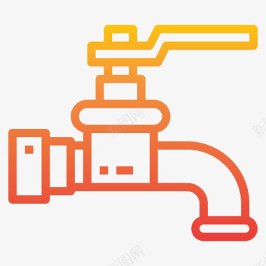 水管浇水水龙头水管工工具14坡度图标