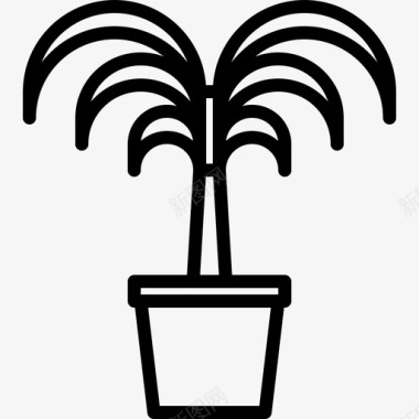 棕榈花42线形图标
