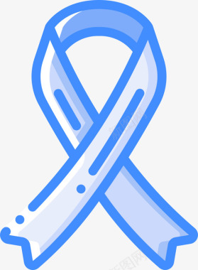 折纸丝带丝带妇女节54蓝色图标
