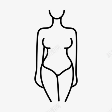 女性体型女性气质沙漏型图标