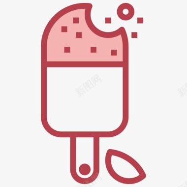 冰淇淋夏季147红色图标