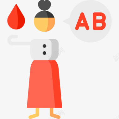 平坦的腹部Ab型血献血87平坦型图标