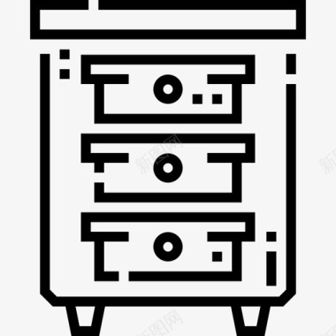 样柜抽屉柜家居用品49件直线型图标