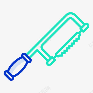 矢量坐标标识钢锯木工17轮廓颜色图标