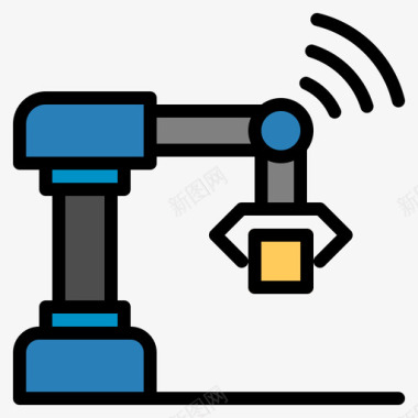 线地球机器人物联网150线颜色图标