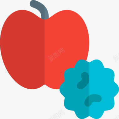 苹果苹果冠状病毒131扁平图标