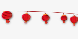 春节年货节透明喜庆红灯笼中国风和风古风民族风小素材