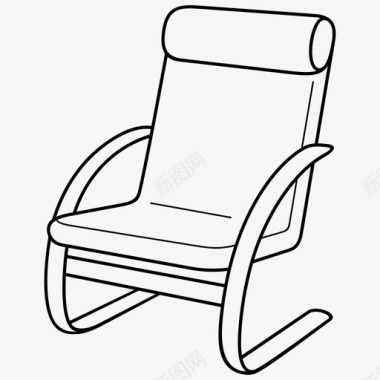 办公椅设计师家具图标