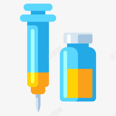 预防疫苗疫苗接种疫苗和疫苗接种扁平图标