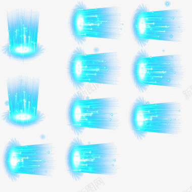 蓝色光效技能特效游戏光效手游特效技能光魔法技能技能光效光效图标