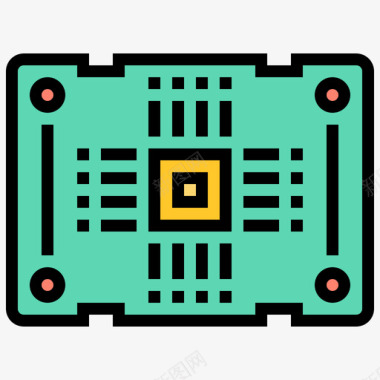 PCB板实物图Pcb板电子元件9线颜色图标