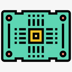 PCB板Pcb板电子元件9线颜色高清图片