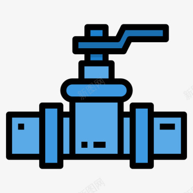 天然气火焰天然气管道工工具16线性颜色图标