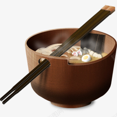 木碗木筷子面条免扣两秒视觉食材蔬菜水果免扣画板精细图标