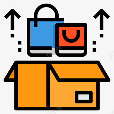 电子商务购物购物和电子商务24线性颜色图标
