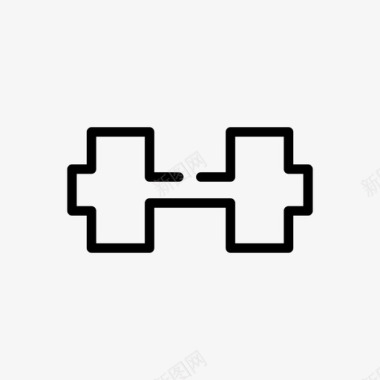 健身房哑铃锻炼图标