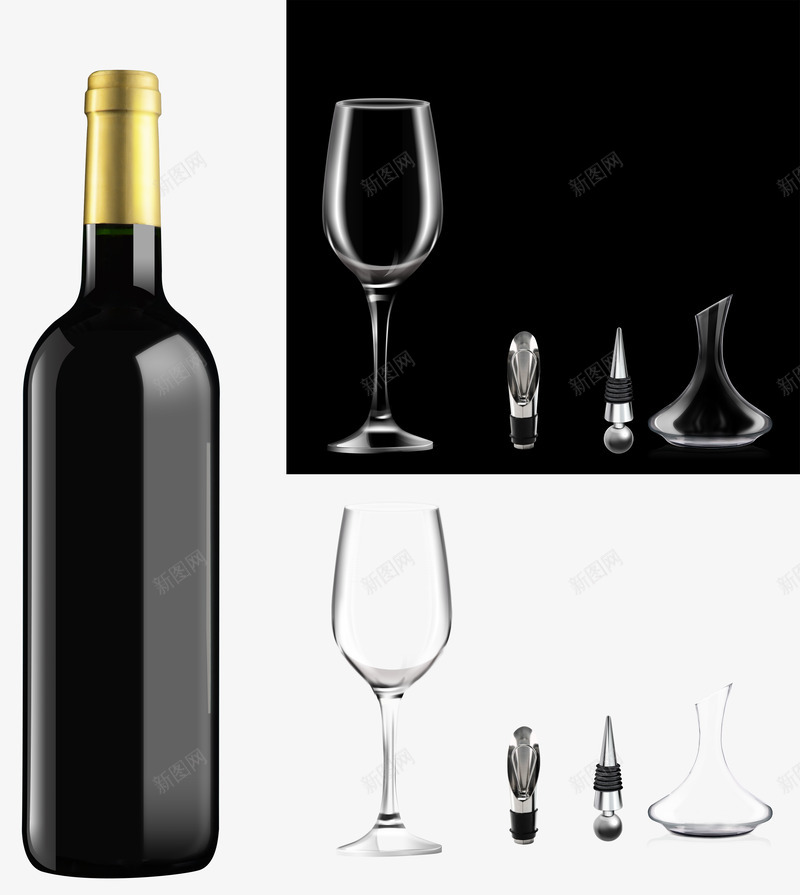 红酒杯子红酒瓶三件套醒酒器作品集png免抠素材_88icon https://88icon.com 红酒 杯子 酒瓶 三件 件套 醒酒 酒器 作品集