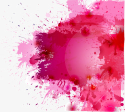 粉色喷墨效果透明底海量尽在幸运小7透明底PSD素材