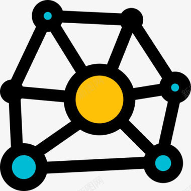服务器网络办公服务器4线颜色图标