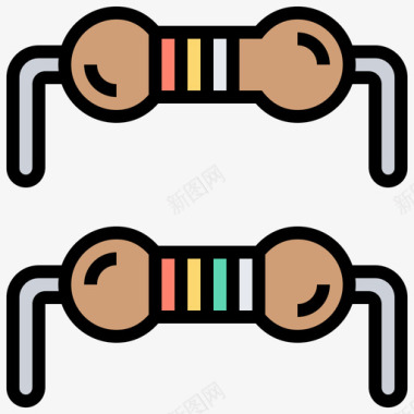电阻测试仪电阻电子元件9线性颜色图标