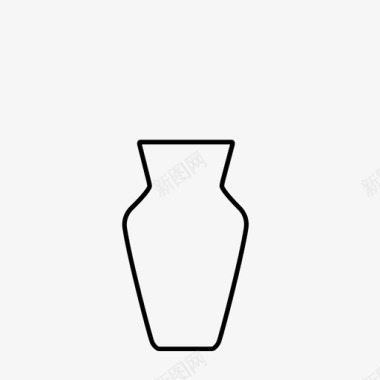 酒瓶酒杯宽花瓶玻璃花瓶装饰品图标