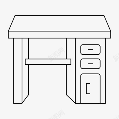 可拆卸办公桌办公桌家具办公室图标