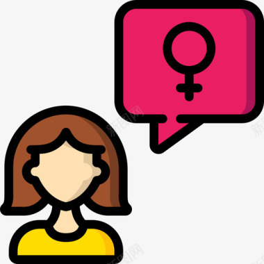 妇女节信息妇女节56线性颜色图标