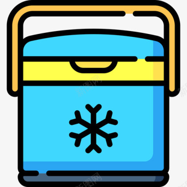 便携式便携式冰箱夏季153线性颜色图标
