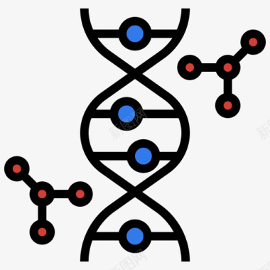 DNA图案线性Dna19个医学项目图标