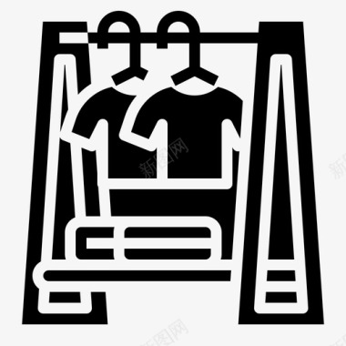 矢量挂架衣架挂架架子图标
