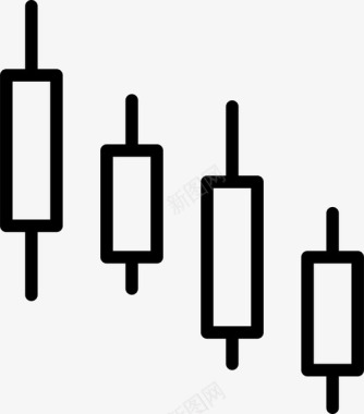 无烟蜡烛蜡烛图下跌价格图标