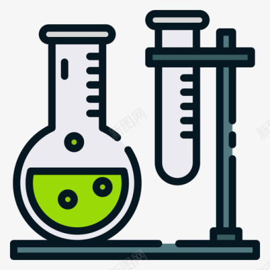 石油工业实验室工具石油工业16线性颜色图标