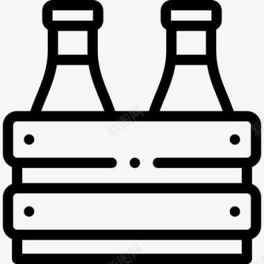 眼影盒啤酒盒啤酒65线性图标