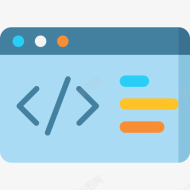 HTML代码代码大数据98扁平图标