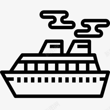 游船旅游交通图标