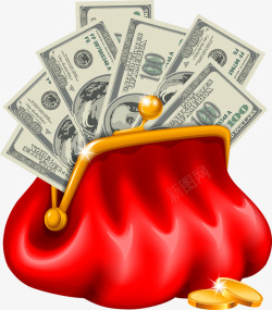 钱钱袋气球礼盒红包钱袋金币素材