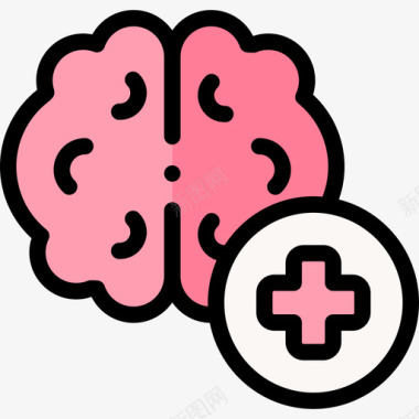 卫生保健和医疗人脑医疗服务20线性颜色图标